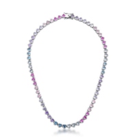 Imagem de COLAR RIVIERA COM ZIRCÔNIAS REDONDAS - Raibow